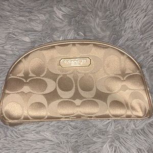 Coach Makeup Bag in gold